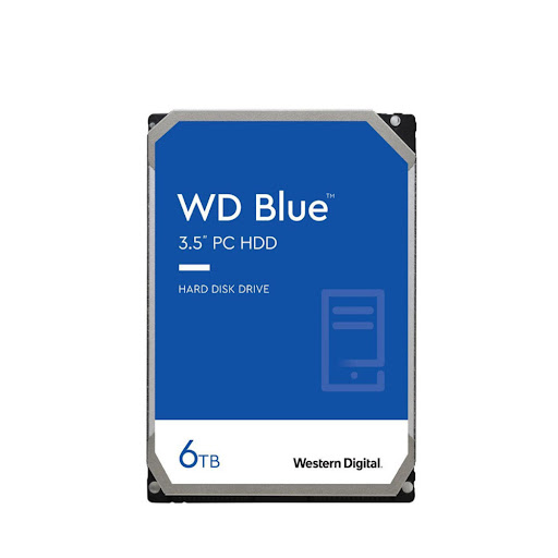 Ổ cứng gắn trong/ HDD WD 6TB Blue 5400RPM 256MB 3.5" SATA 3 (WD60EZAX)