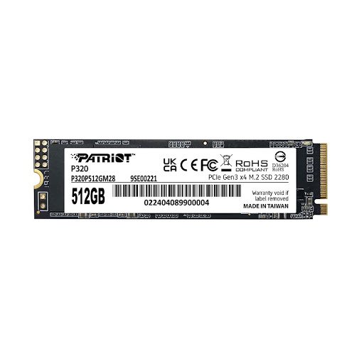Ổ cứng gắn trong/ SSD PATRIOT P320 512GB NVMe M.2 PCIe P320P512GM28
