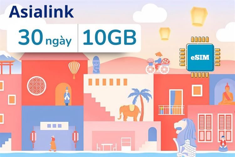 eSIM du lịch Airalo Asia 10GB/30 Ngày