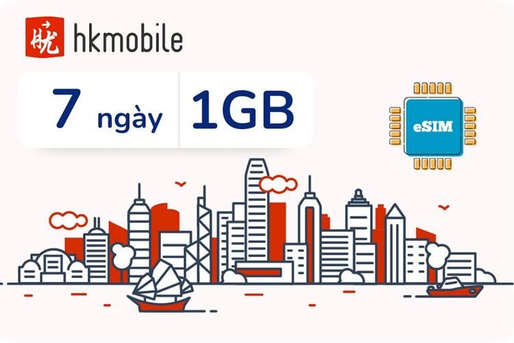 eSIM du lịch Airalo HongKong 1GB/7 Ngày