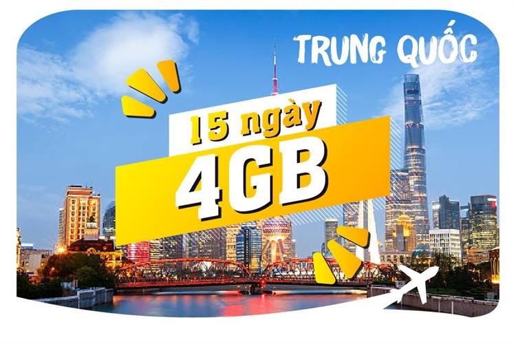 eSIM du lịch Bluecom China 4GB/15 Ngày