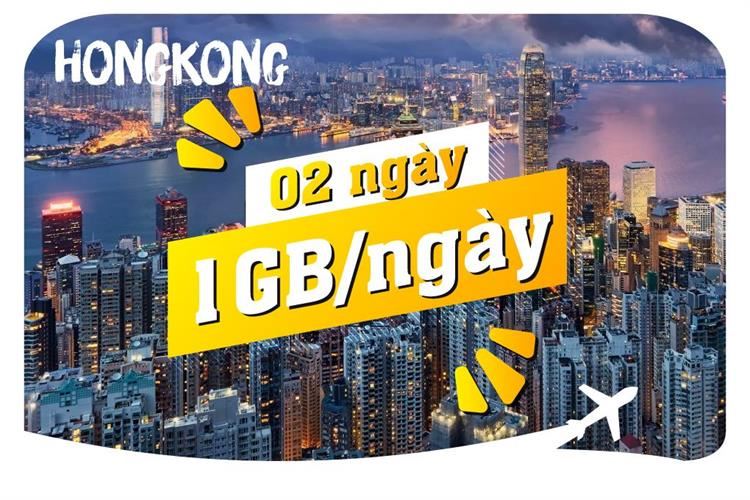 eSIM du lịch Bluecom Hong Kong 1GB/Ngày 2 Ngày