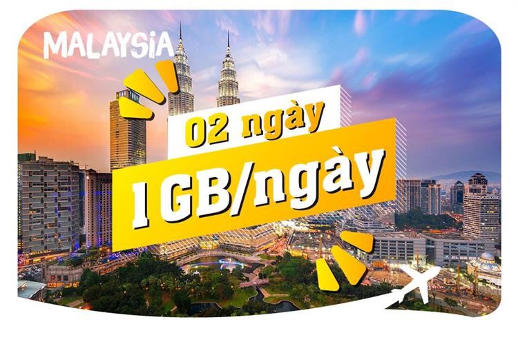 eSIM du lịch Bluecom Malaysia 1GB/Ngày 2 Ngày