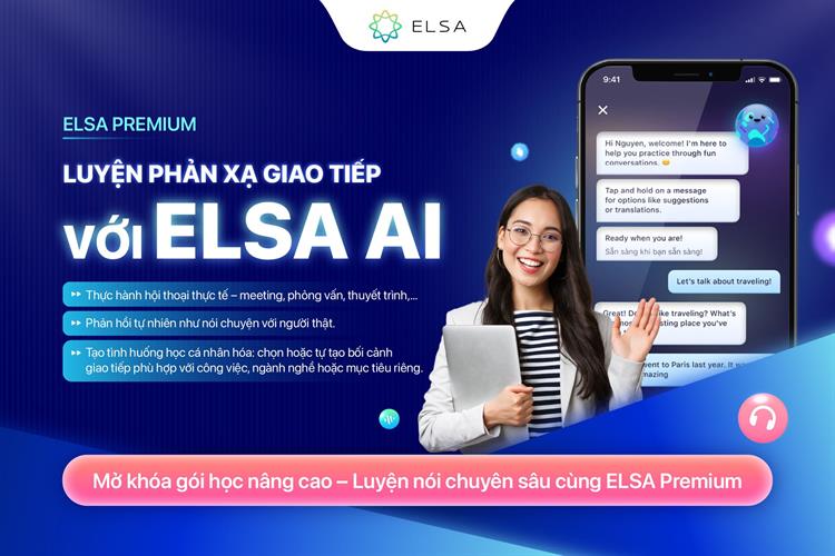 Phần mềm luyện phát âm tiếng Anh Elsa nâng cao gói không giới hạn