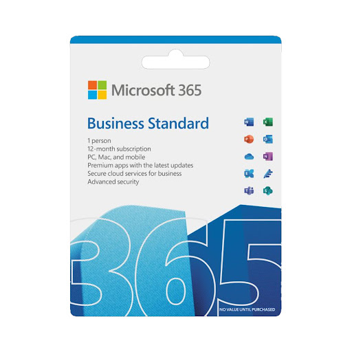 Phần mềm Microsoft 365 Business Standard Retail English APAC EM Subscr 1YR Medialess P8 (KLQ-00649)