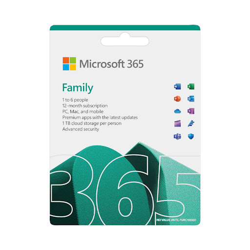 Phần mềm Microsoft 365 Family English APAC EM Subscr 1YR Medialess P8 (6GQ-01555)