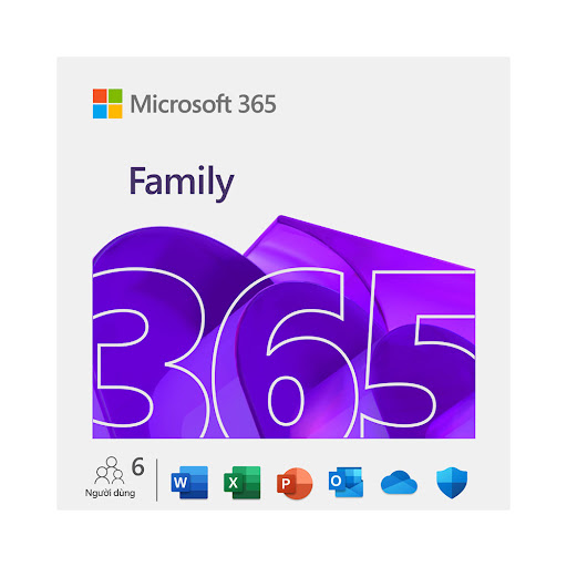 Phần mềm ứng dụng M365 Family English Subscr 1YR APAC EM Medialess Emerging Market P10 (6GQ-01896)