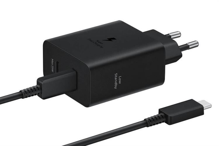 Bộ sạc nhanh 2 cổng Type-C PD 50W Samsung EP-T5020XB kèm cáp Type C - Type C