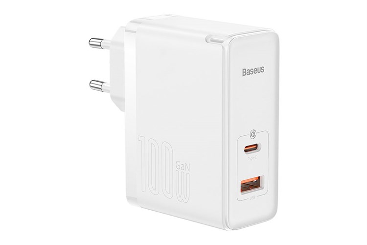 Bộ sạc nhanh 2 cổng USB Type-C QC3.0 PD 100W Baseus CCGAN100E5 kèm Cáp Type C - Type C