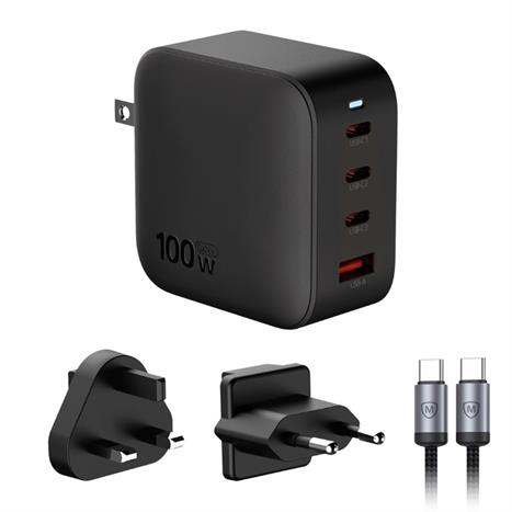 Bộ sạc nhanh 4 cổng USB Type-C QC PD GaN PPS 100W MicroPack Power Server 100 MWC4100