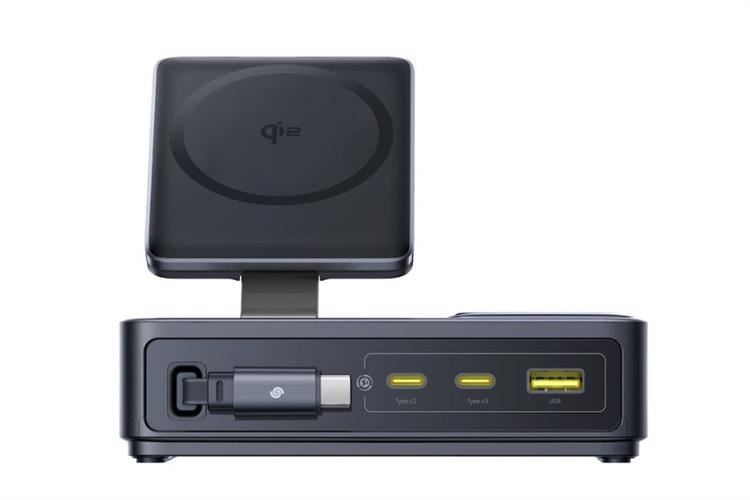 Bộ sạc nhanh 5 cổng USB Type-C Qi2 PD 140W Baseus Nomos CCNMS140 kèm Cáp Type C - Type C