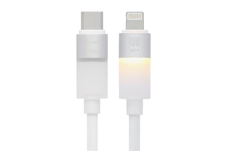 Cáp sạc nhanh Type-C - Lightning 30W 1m Xmobile LED CS366