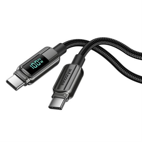 Cáp sạc nhanh và truyền dữ liệu Type-C - Type-C 100W 1.2m Innostyle DP-CC1001BLK
