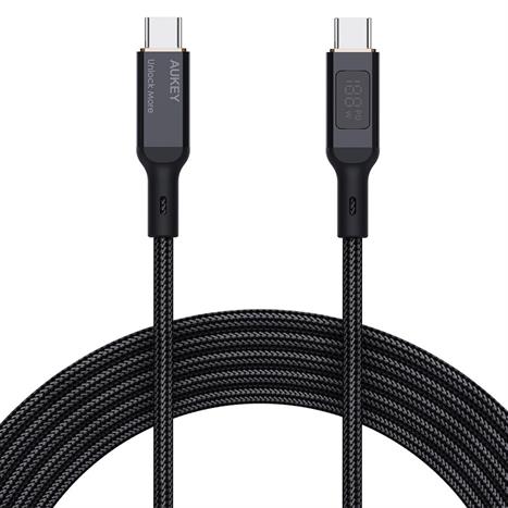 Cáp sạc nhanh và truyền dữ liệu Type-C - Type-C 100W 1.8m Aukey CB-MCC102 - Đen