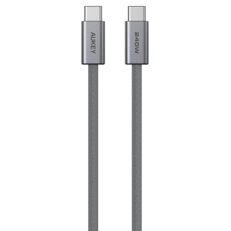 Cáp sạc nhanh và truyền dữ liệu Type-C - Type-C 240W 1.8m Aukey CB-DCC242 - Xám