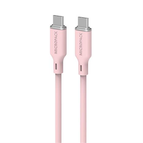 Cáp sạc nhanh và truyền dữ liệu Type-C - Type-C 60W 1.2m MicroPack Power Link C1 MC C60 - Hồng