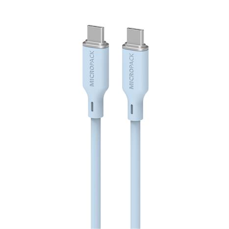 Cáp sạc nhanh và truyền dữ liệu Type-C - Type-C 60W 1.2m MicroPack Power Link C1 MC C60 - Xanh dương