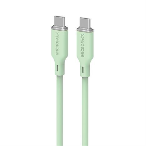 Cáp sạc nhanh và truyền dữ liệu Type-C - Type-C 60W 1.2m MicroPack Power Link C1 MC C60 - Xanh lá