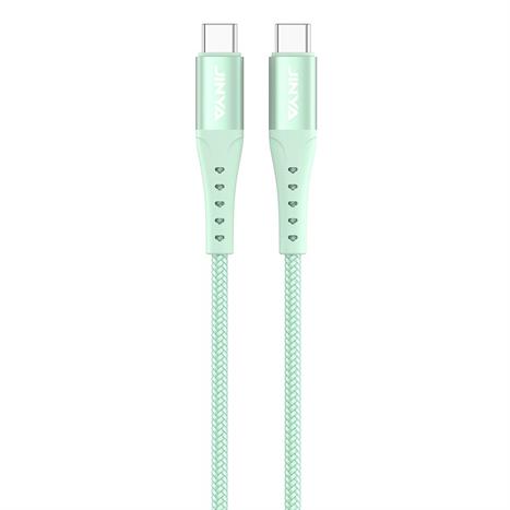 Cáp sạc nhanh và truyền dữ liệu Type-C - Type-C 60W 1.8m JINYA - Xanh lá