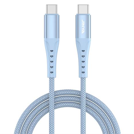 Cáp sạc nhanh và truyền dữ liệu Type-C - Type-C 60W 1.8m JINYA - Xanh nhạt
