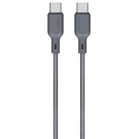 Cáp sạc nhanh và truyền dữ liệu Type-C - Type-C 60W 1m Aukey CB-DCC063 - Xám