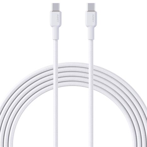 Cáp sạc nhanh và truyền dữ liệu Type-C - Type-C 60W 1m Aukey CB-NCC1 - Trắng