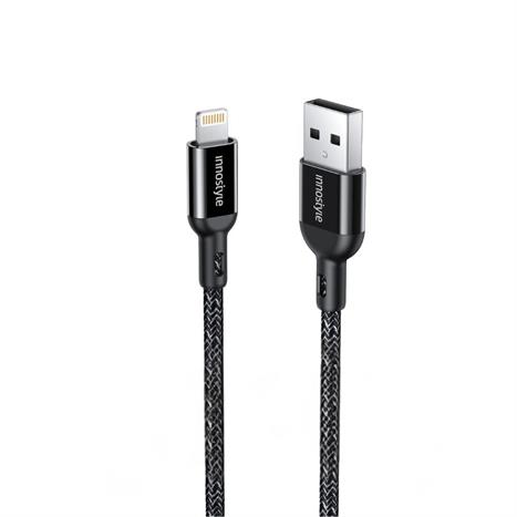 Cáp sạc nhanh và truyền dữ liệu USB-A - Lightning 12W 1.5m Innostyle IAL150ALBLK