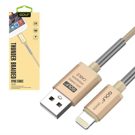 Cáp sạc nhanh và truyền dữ liệu USB A - Lightning 12W 1m Golf GC-40I