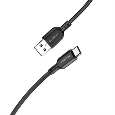 Cáp sạc nhanh và truyền dữ liệu USB-A - Type-C 15W 1.5m Innostyle IAC150BLK