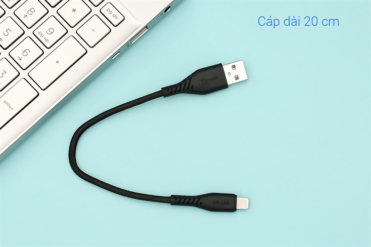 Cáp sạc và truyền dữ liệu USB-A - Lightning 12W 0.2m Xmobile DR-L06