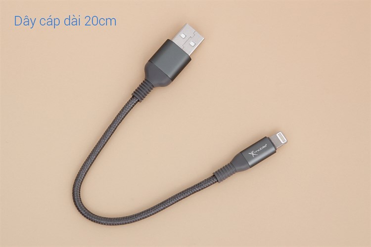 Cáp sạc và truyền dữ liệu USB-A - Lightning 12W 0.2m Xmobile LJET-L11