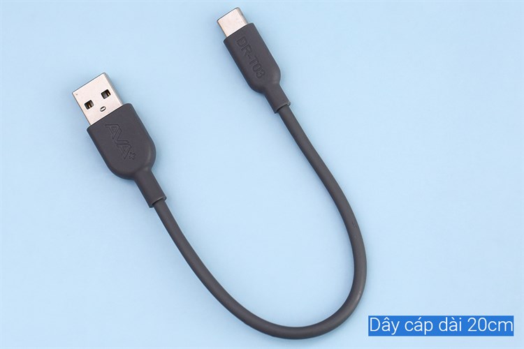 Cáp sạc và truyền dữ liệu USB-A - Type-C 15W 0.2m AVA+ DR-T03
