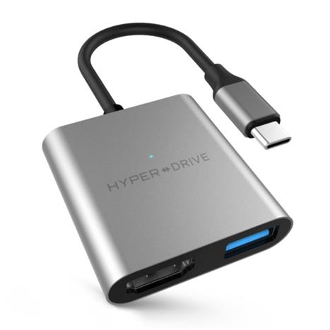 Hub chuyển đổi Type-C 3 in 1 Hyperdrive HD259A-GREY