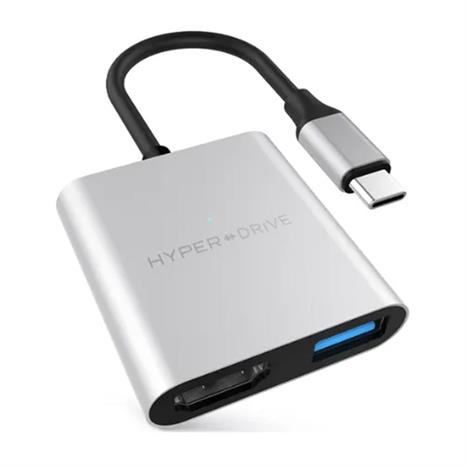 Hub chuyển đổi Type-C 3 in 1 Hyperdrive HD259A-SILVER