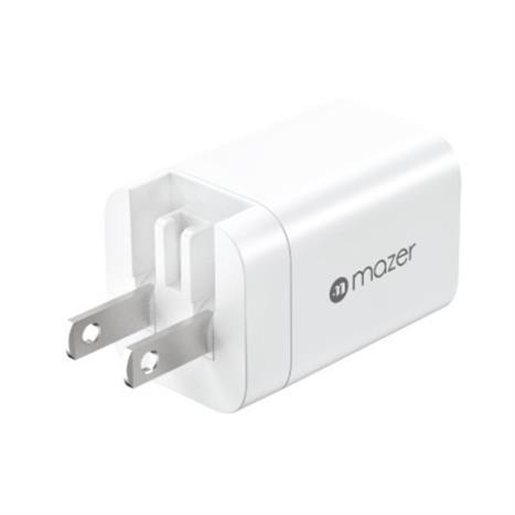 Sạc nhanh 2 cổng USB Type-C QC 3.0 GaN 33W Mazer M-GAN2-T33W-WH