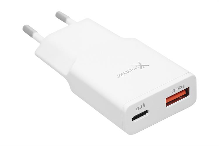 Sạc nhanh 2 cổng USB Type-C QC3.0 PD 30W Xmobile ACL100-QP30