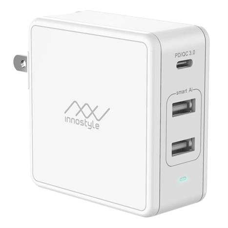 Sạc nhanh 3 cổng Type-C PD 61W Innostyle Gomax Plus IC73-3PDWHI