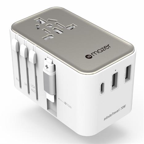 Sạc nhanh du lịch USB Type-C 70W Mazer M-IFTravel370-WT