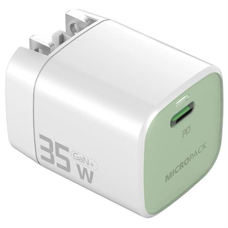 Sạc nhanh Type-C PD GaN 35W MicroPack Power Server 35 MWC-135 - Xanh lá