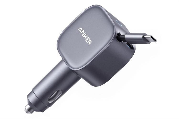 Sạc nhanh xe hơi Type-C 75W Anker Nano A2738 kèm Cáp Dây rút Type C