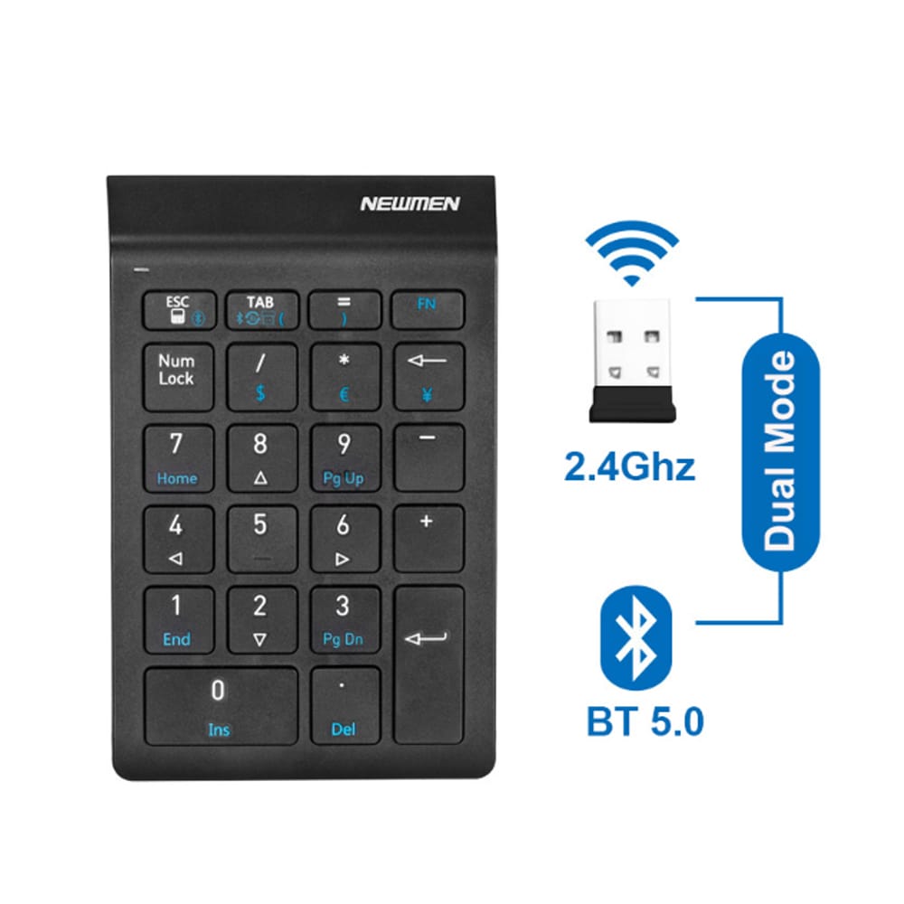 Bàn phím số không dây Newmen TK-029s – Numpad Bluetooth nhỏ gọn, tiện lợi