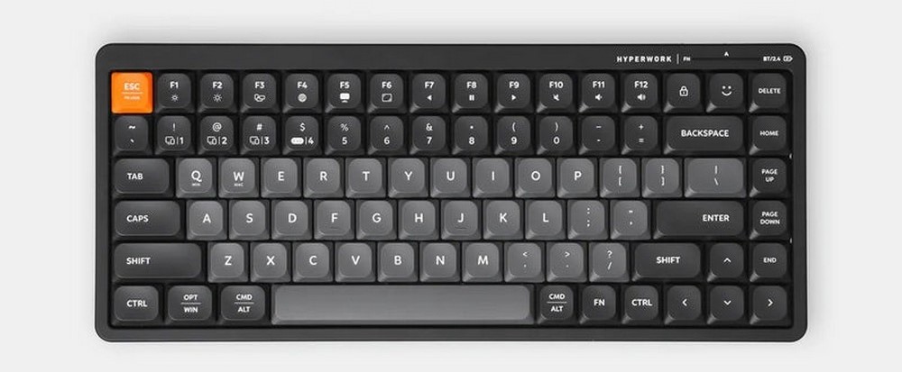 Bàn phím không dây HyperWork SilentKey Mini HPW-TS01M-BLK – Gõ êm, gọn nhẹ, chính hãng tại Vietitpro.vn