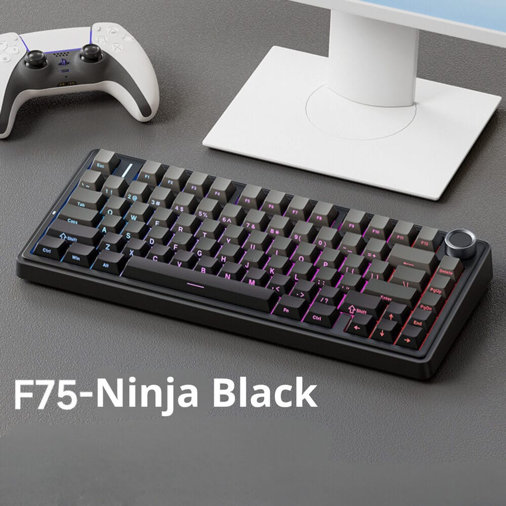 Bàn phím cơ Aula 3 Mode F75 Reaper Switch (Xám + Đen Gradient) – Chính hãng tại Vietitpro.vn