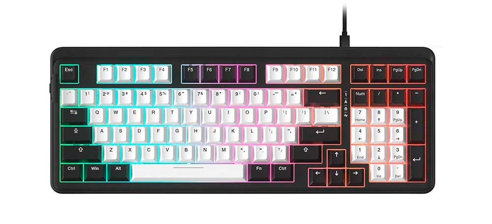 Bàn phím cơ Dareu EK98 White Black Dream Switch – Keycap PBT, gõ siêu đã tại Vietitpro.vn