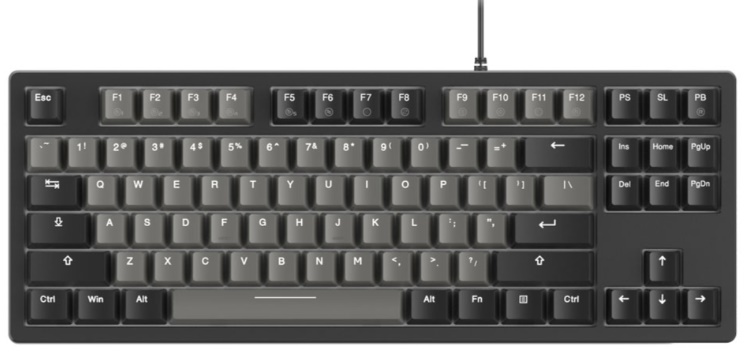 Bàn phím cơ Dareu EK87 V2 Gray Black – Switch Dream, Keycap PBT, layout TKL