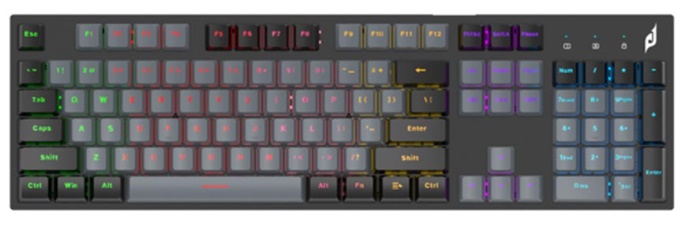 Bàn phím cơ E-Dra EK315X Black + Gray – Optical Switch, LED RGB, chống nước