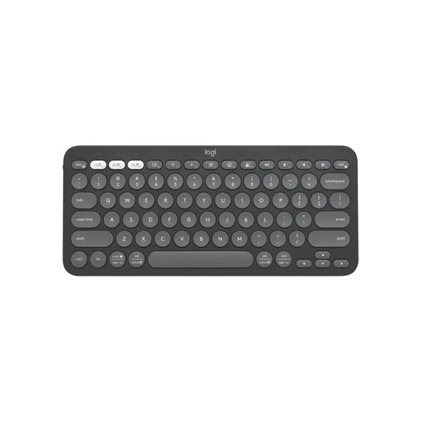Bàn phím không dây Logitech K380S Pebble Keys 2 – Mỏng nhẹ, Bluetooth, Đen