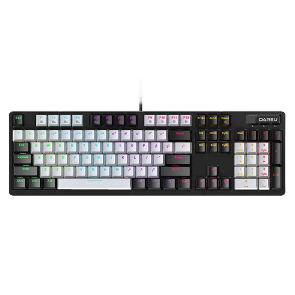 Bàn phím cơ Dareu EK1280X Black Grey – Optical switch – LED Rainbow – Chính hãng