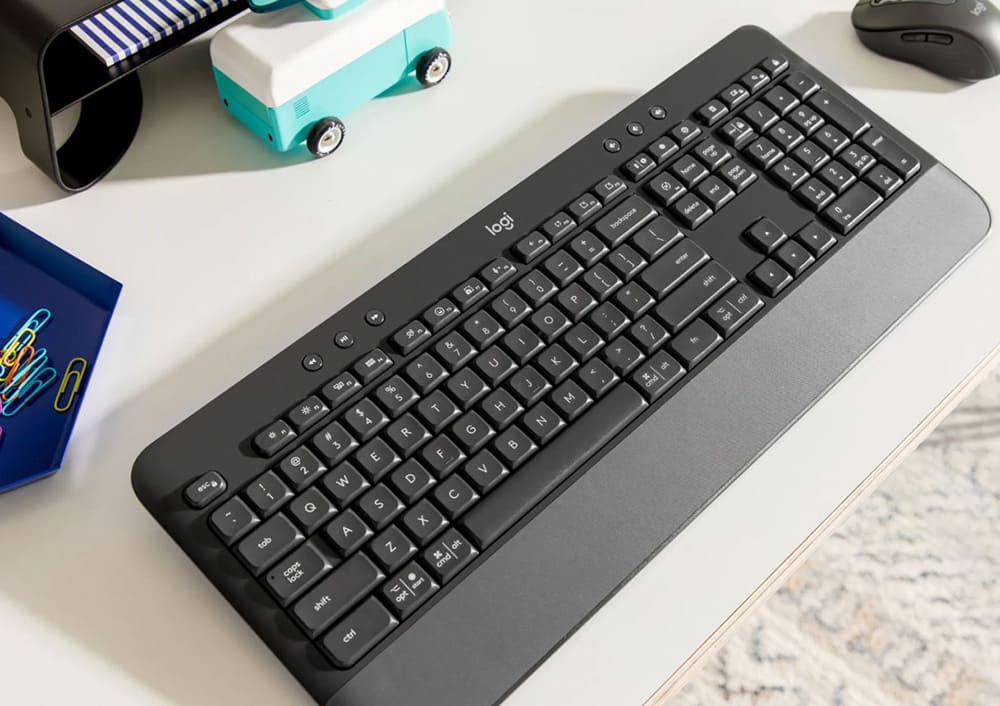 Bàn phím không dây Logitech K650 Signature | Bluetooth & Wireless | Màu Đen/Xám