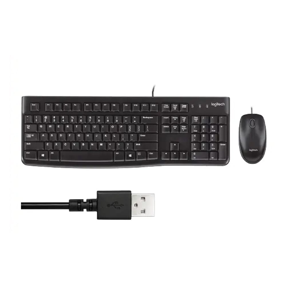 Bộ bàn phím chuột Logitech MK120 (Đen) – Thiết kế chắc chắn, gõ êm, chuột nhạy